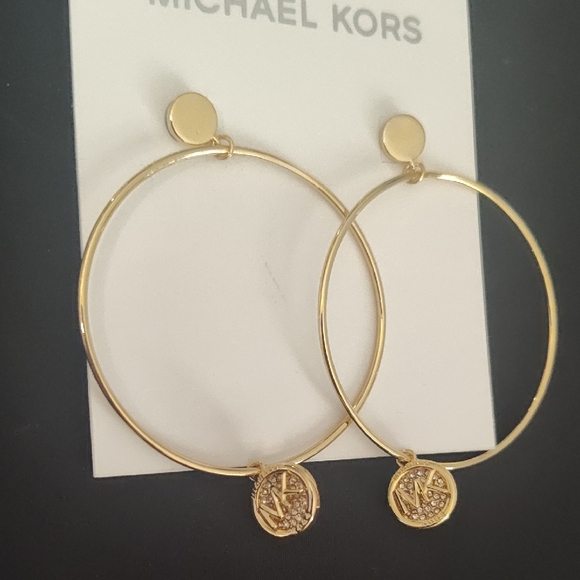 Michael Kors Gold Minimalist Earrings - Picture 1 of 5